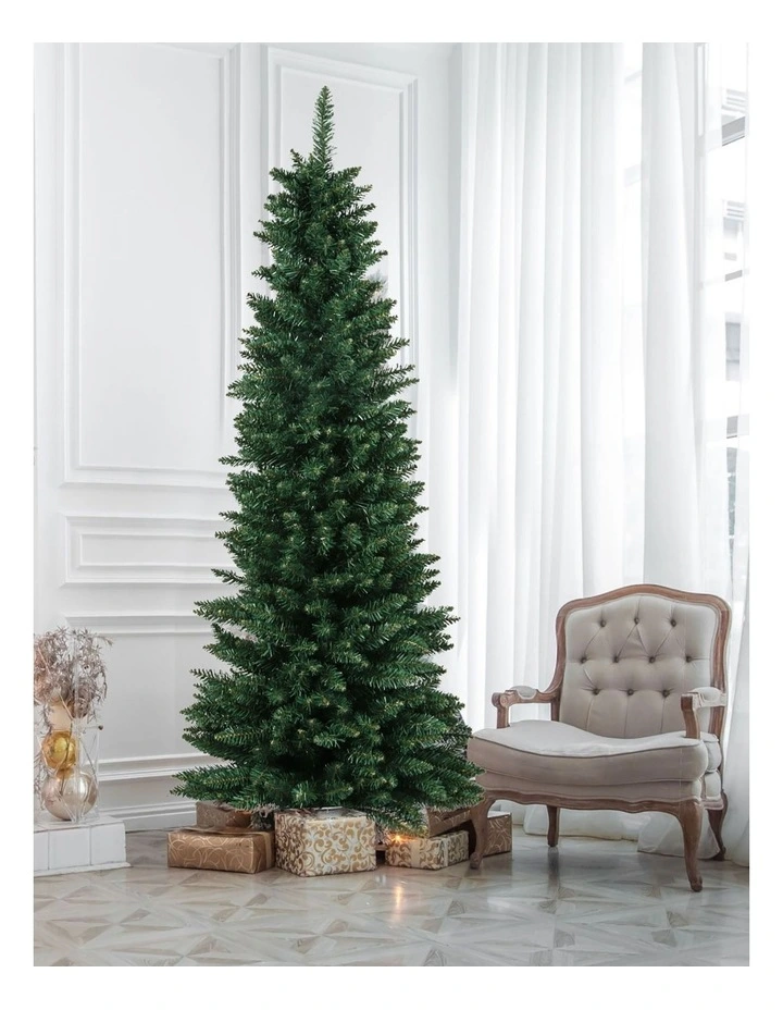 Santaco 2.1m Slim Christmas Tree Pencil Lush Tip Garden Outdoor Waterproof Decor image 6