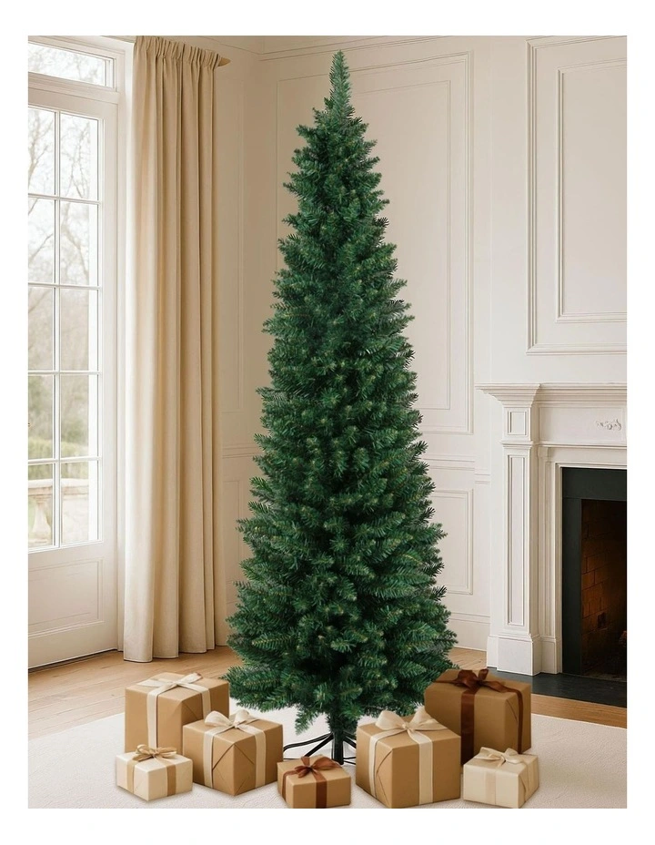 Santaco 2.1m Slim Christmas Tree Pencil Lush Tip Garden Outdoor Waterproof Decor image 7