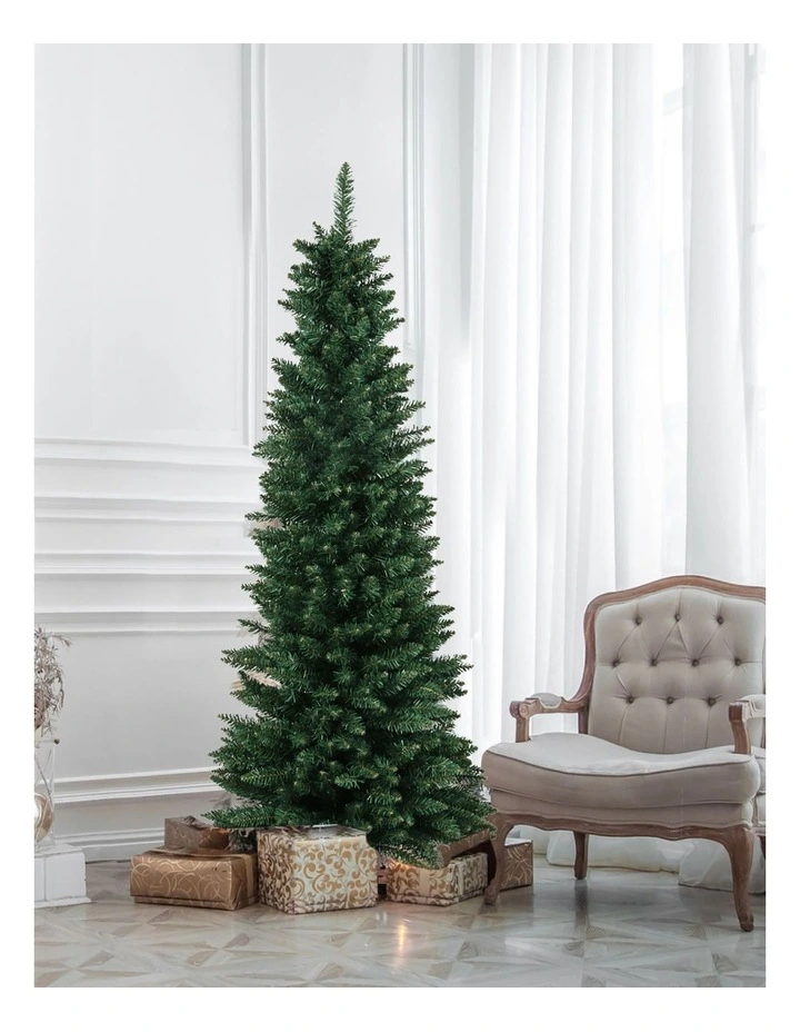 Santaco 1.5m Christmas Tree Pencil Slim Green Decor Indoor Outdoor Metal Stand image 6