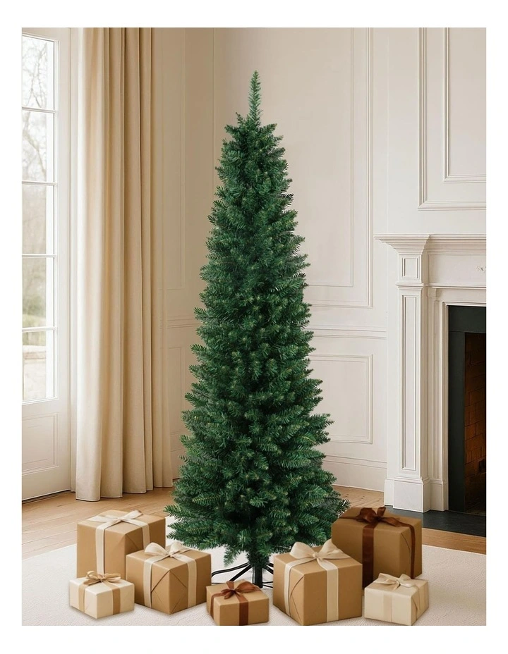 Santaco 1.5m Christmas Tree Pencil Slim Green Decor Indoor Outdoor Metal Stand image 7