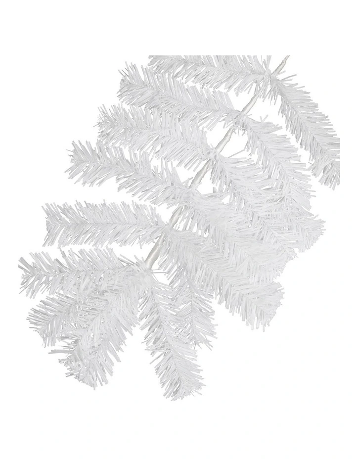 Santaco White Christmas Tree 1.8m 6FT Xmas Decoration PVC Lush Tips Metal Stand image 4