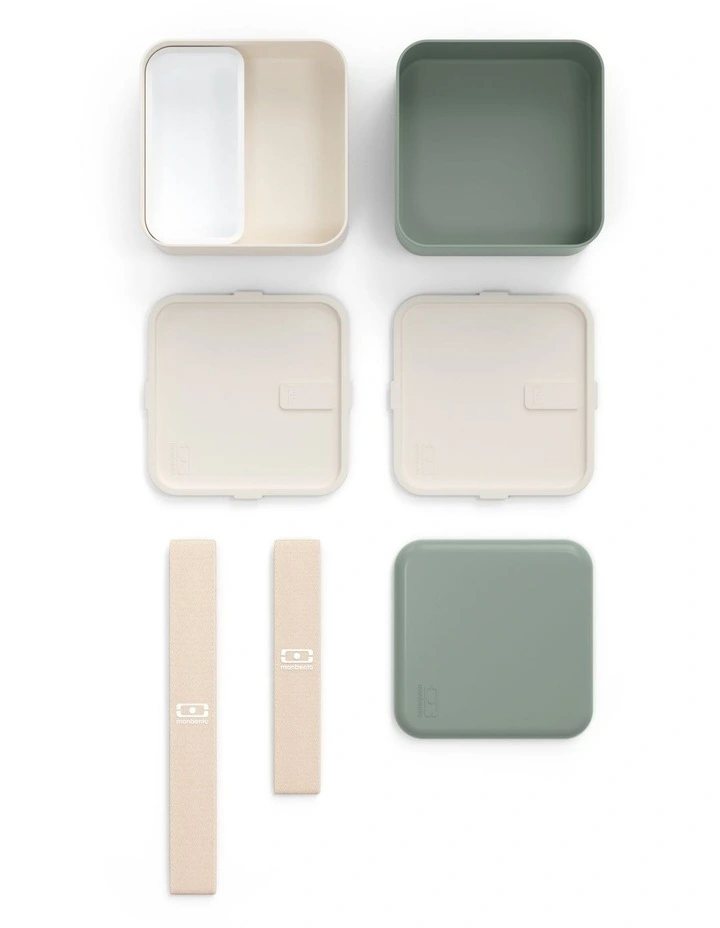 Monbento Mb Square Bento Box - Bi-Colour Green image 3