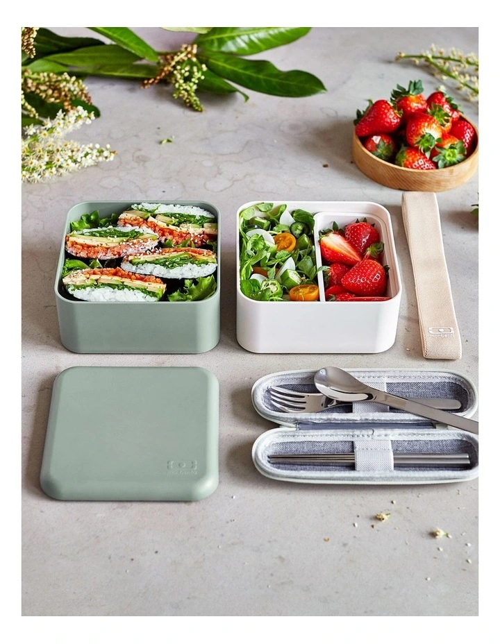 Monbento Mb Square Bento Box - Bi-Colour Green image 4
