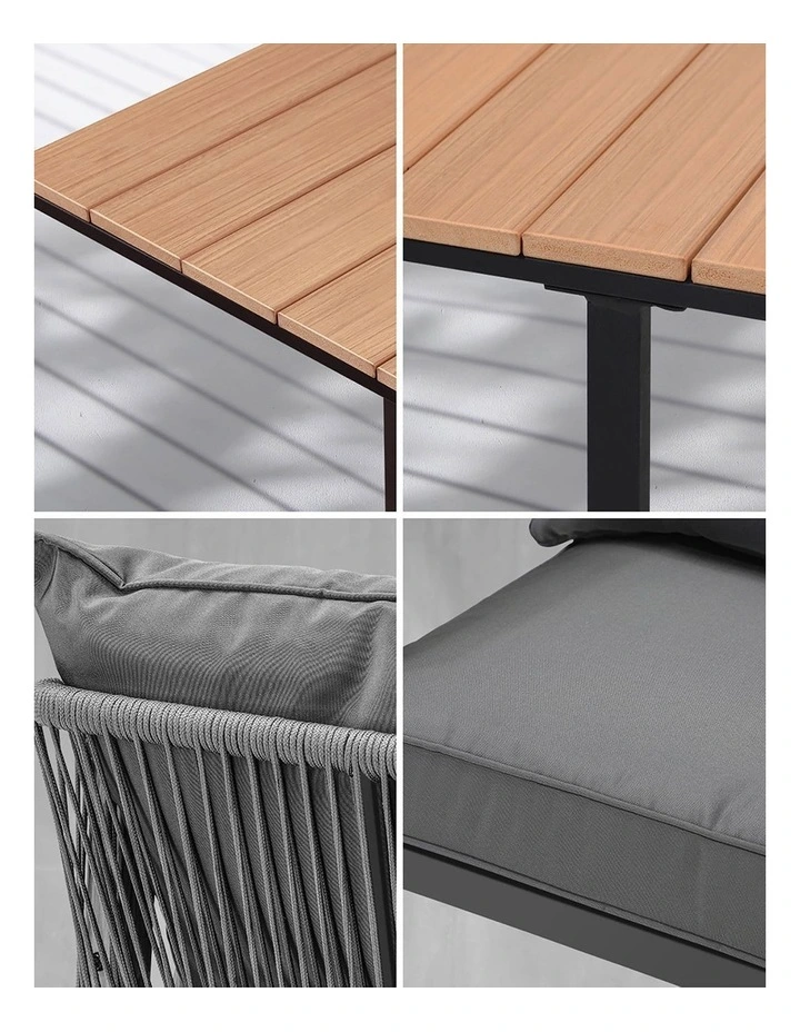 Livsip 4 Seater Outdoor Dining Set Patio Furniture Garden Table Chairs Setting image 6