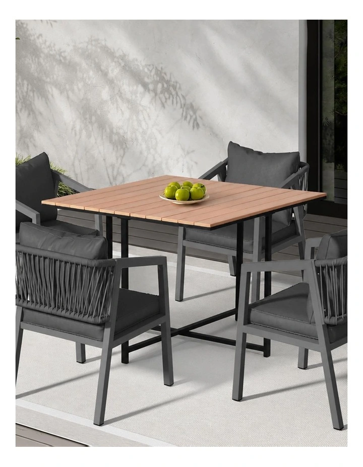 Livsip 4 Seater Outdoor Dining Set Patio Furniture Garden Table Chairs Setting image 7