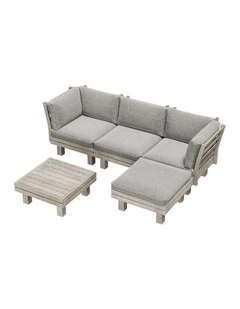 Livsip 4 Seater Outdoor Sofa Set Lounge Setting Table Chair Patio Furniture