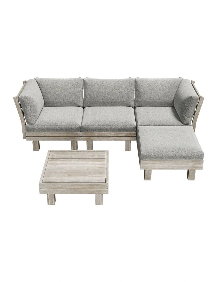 Livsip 4 Seater Outdoor Sofa Set Lounge Setting Table Chair Patio Furniture image 2