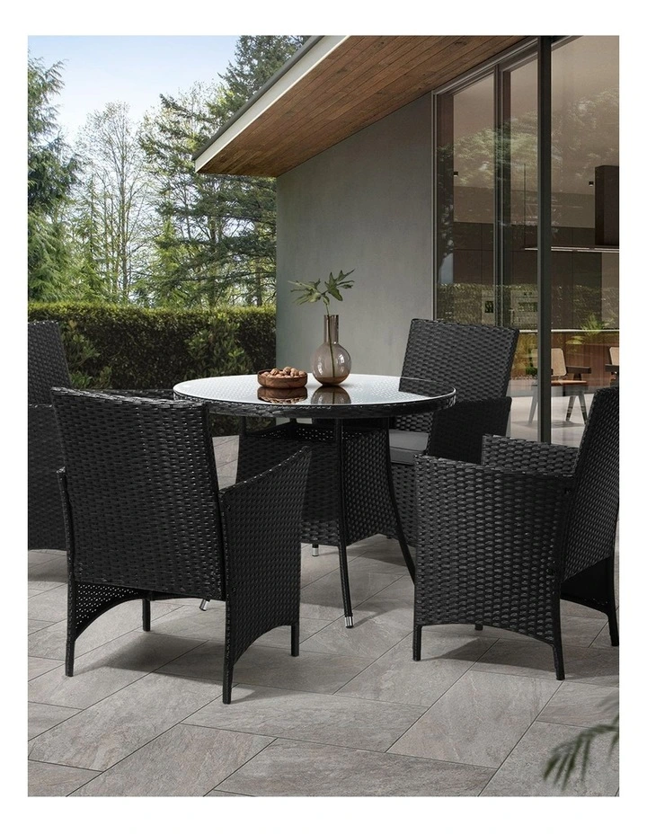 Livsip 5 PCS Outdoor Dining Set Table & Chairs Patio Furniture Lounge Setting image 5
