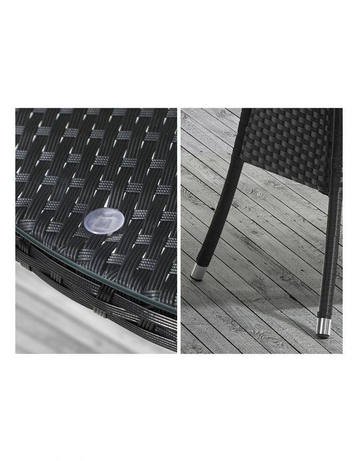 Livsip 5 PCS Outdoor Dining Set Table & Chairs Patio Furniture Lounge Setting image 7