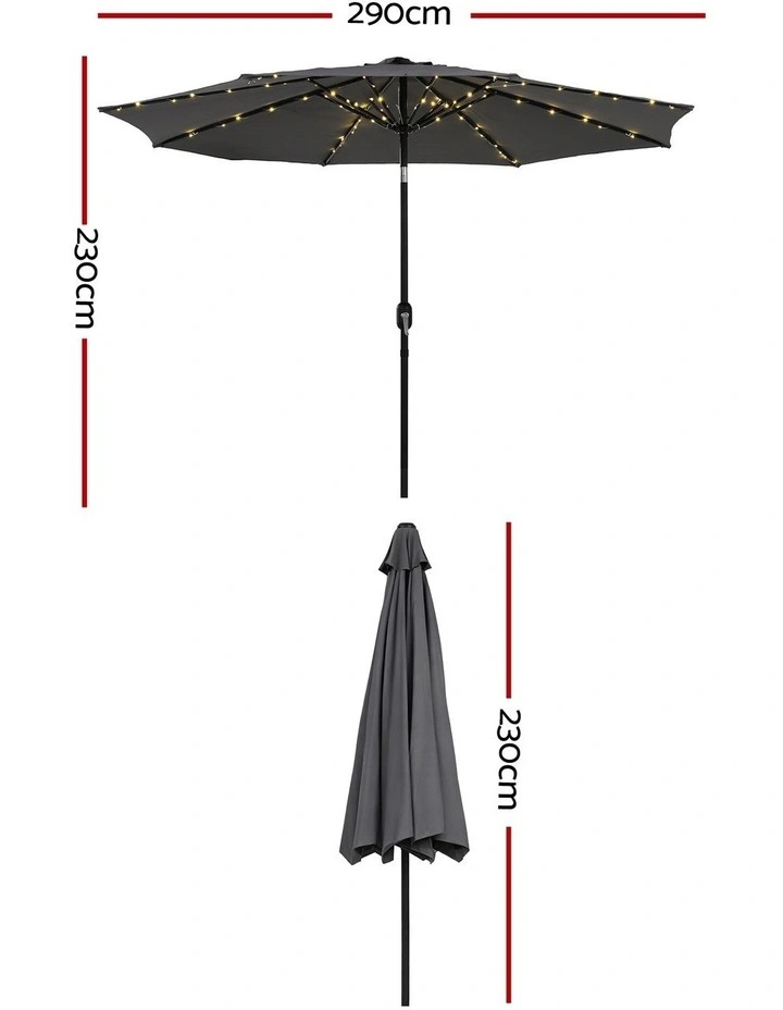 Outdoor Umbrella 2.9m in Grey image 4