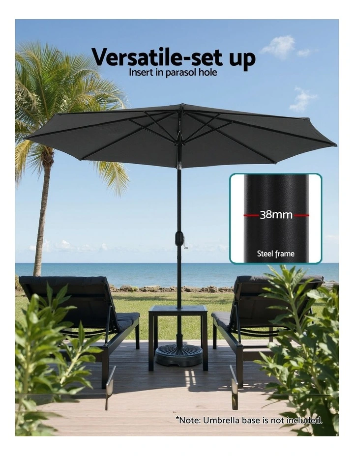 Outdoor Umbrella 2.9m in Grey image 5