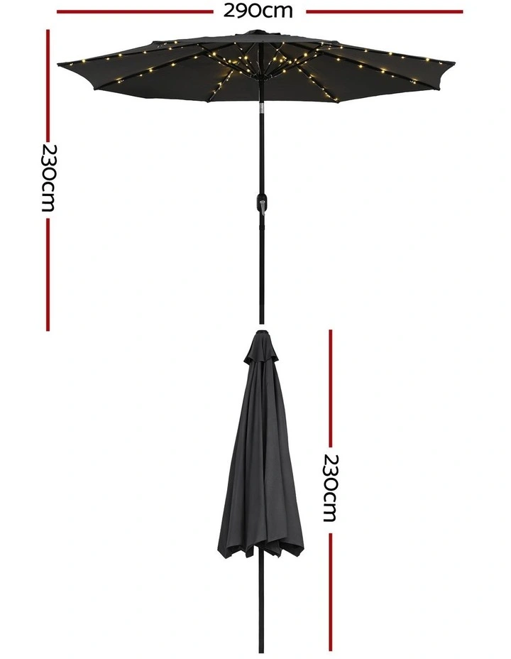 Outdoor Umbrella 2.9m in Black image 4