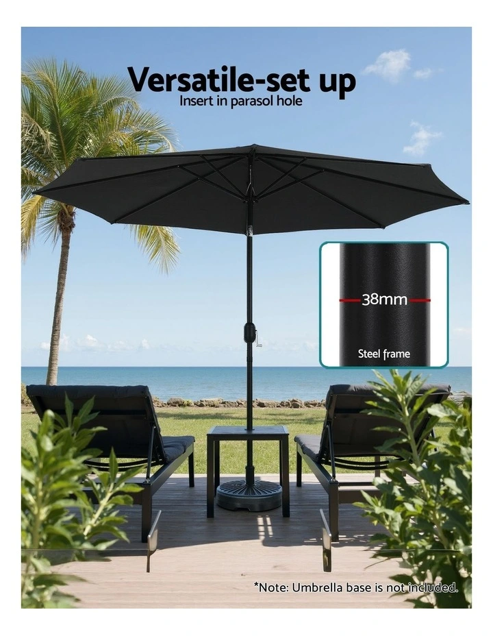 Outdoor Umbrella 2.9m in Black image 5