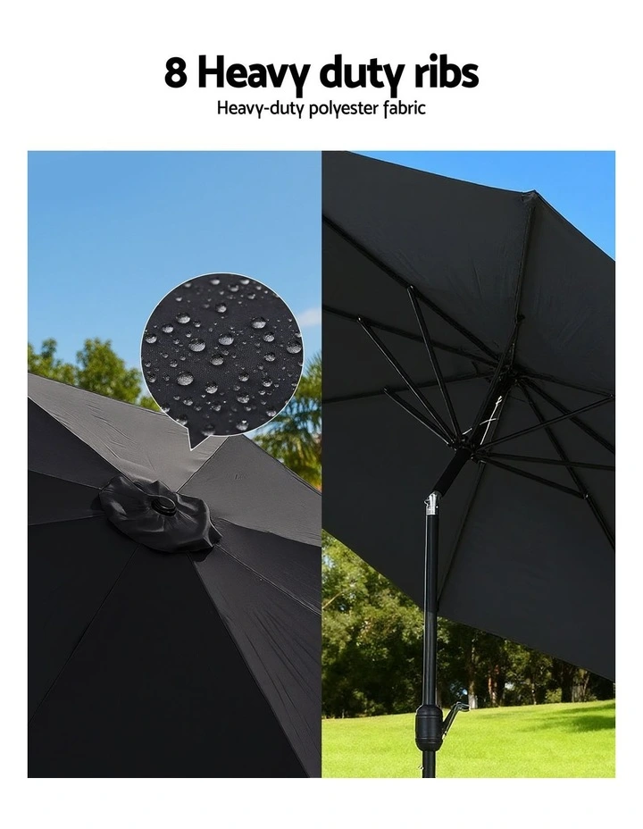 Outdoor Umbrella 2.9m in Black image 7