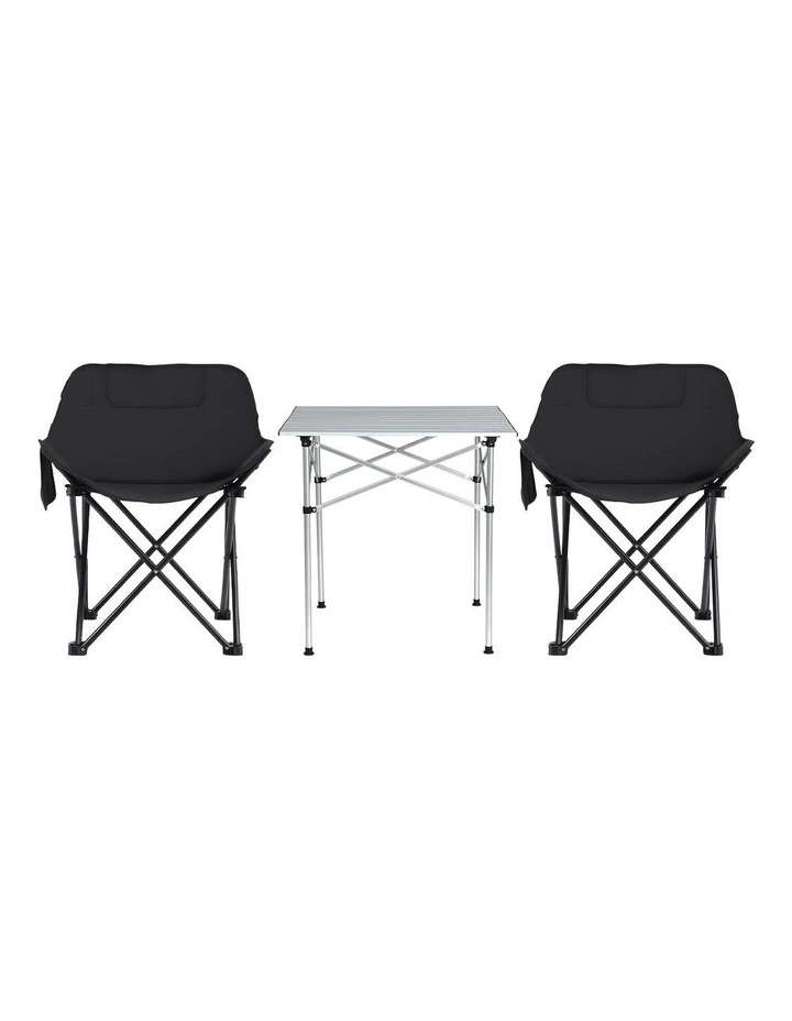 Camping Table Chair Set 3 Piece in Multi image 2