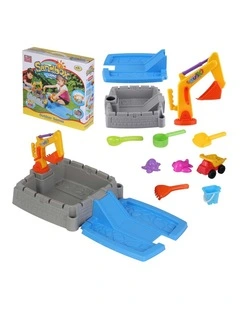 2-in-1 Kids Sandpit Water Table Working Excavator Digger Sensory Play Toys