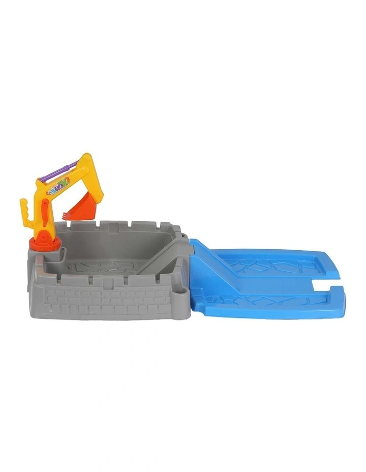 2-in-1 Kids Sandpit Water Table Working Excavator Digger Sensory Play Toys image 2