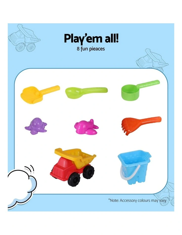2-in-1 Kids Sandpit Water Table Working Excavator Digger Sensory Play Toys image 7