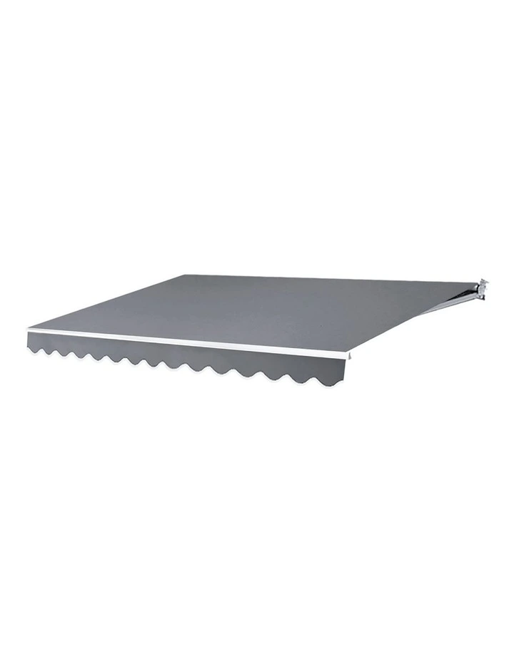 Retractable Folding Arm Awning Motorised Sunshade 4mx3m in Pearl Grey image 2