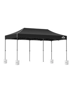 Gazebo Pop Up Marquee Folding Camping Tent 3x6m in Black