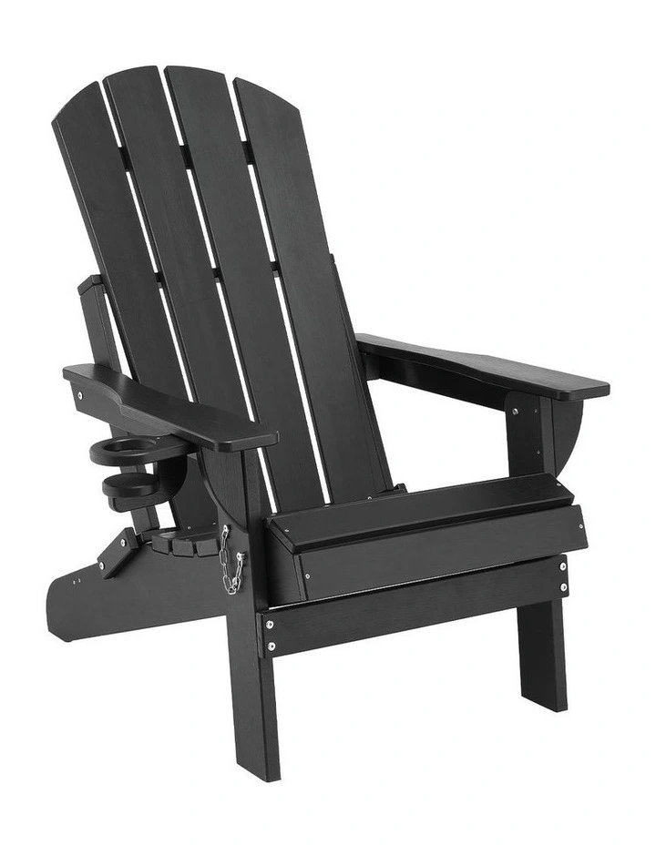 Folding Adirondack Garden Chair in Black image 1