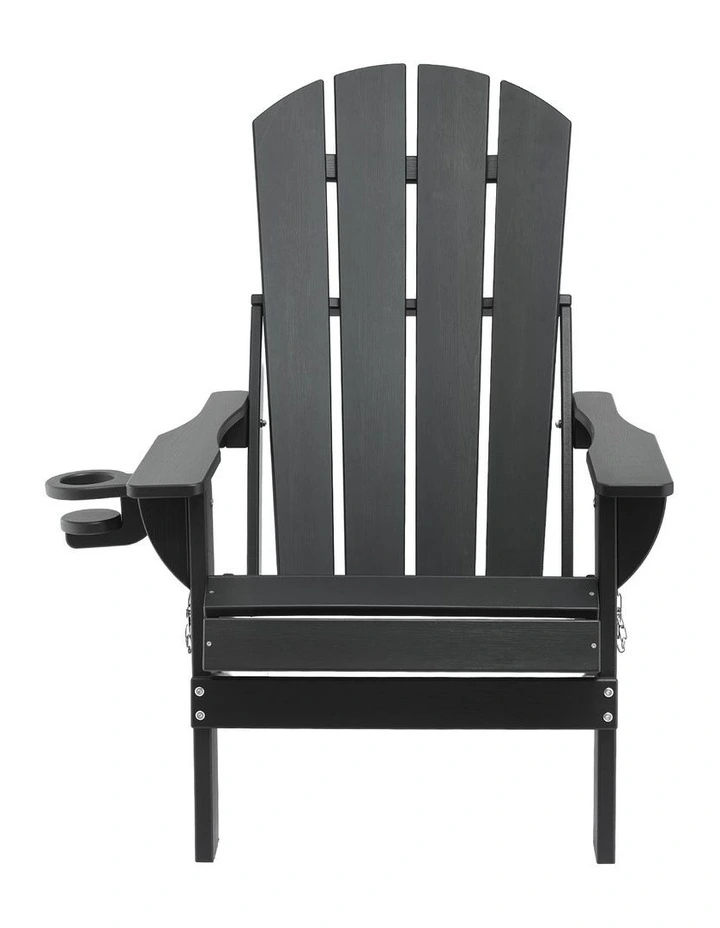 Folding Adirondack Garden Chair in Black image 2