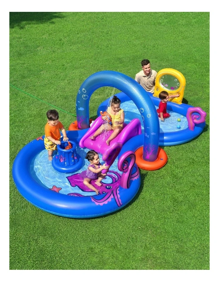 Inflatable Play Splash Pool in Multi image 3