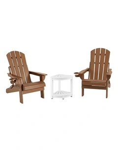 Folding Adirondack Outdoor Table And Chairs in Multi