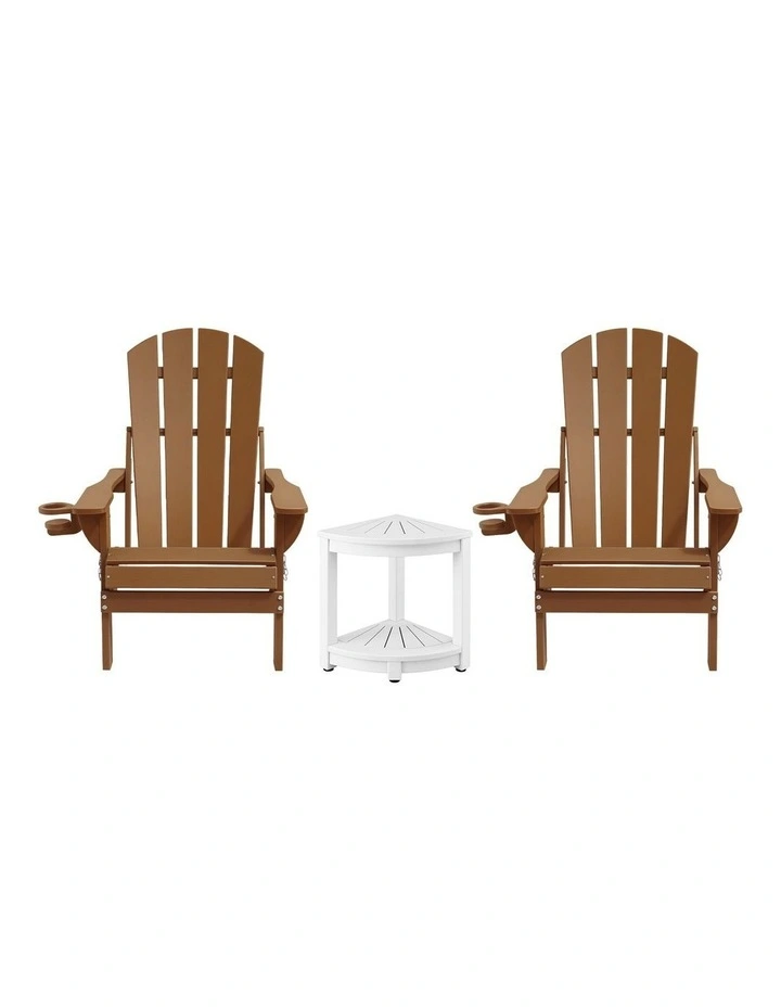 Folding Adirondack Outdoor Table And Chairs in Multi image 2
