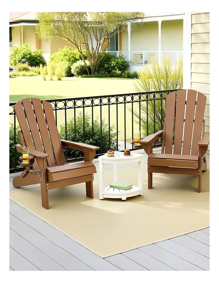 Folding Adirondack Outdoor Table And Chairs in Multi image 3