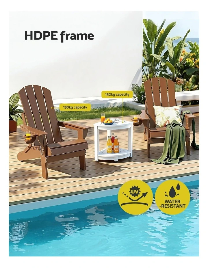Folding Adirondack Outdoor Table And Chairs in Multi image 5