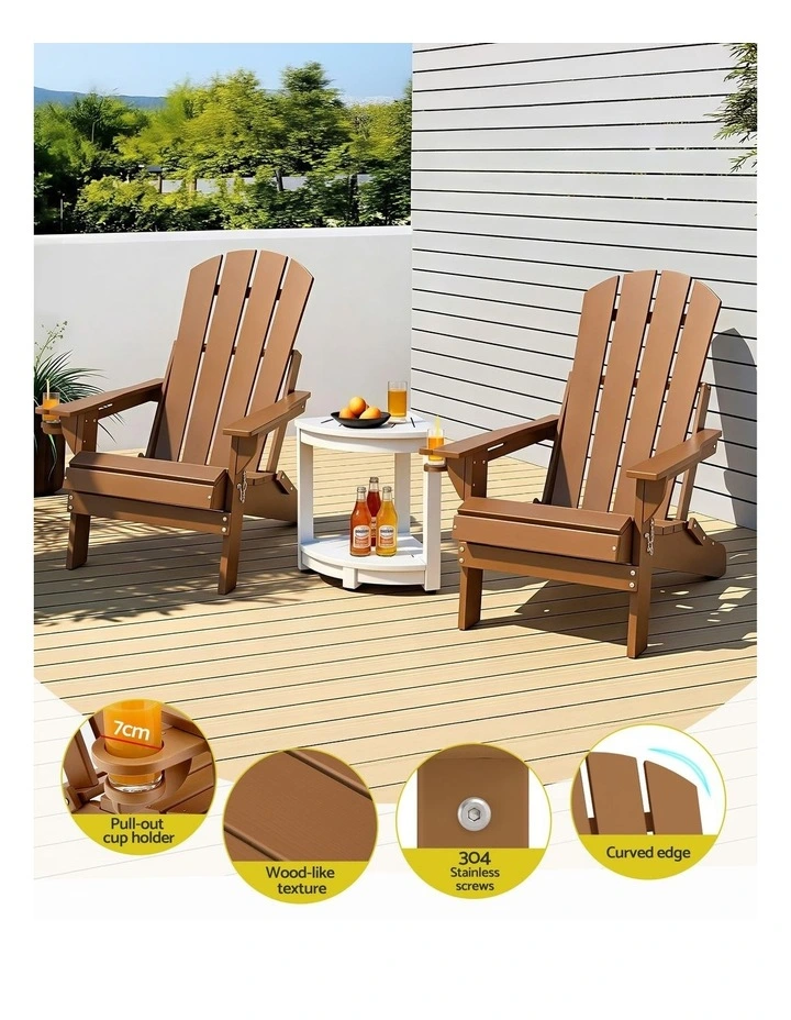 Folding Adirondack Outdoor Table And Chairs in Multi image 6