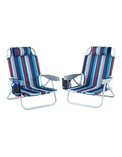Outdoor Beach Backpack Chair in Blue