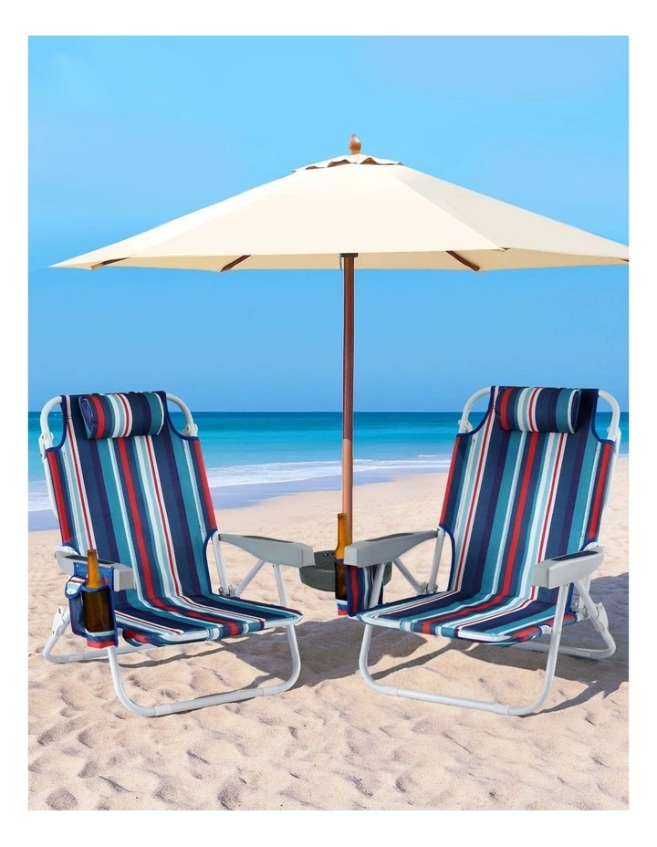 Outdoor Beach Backpack Chair in Blue image 3