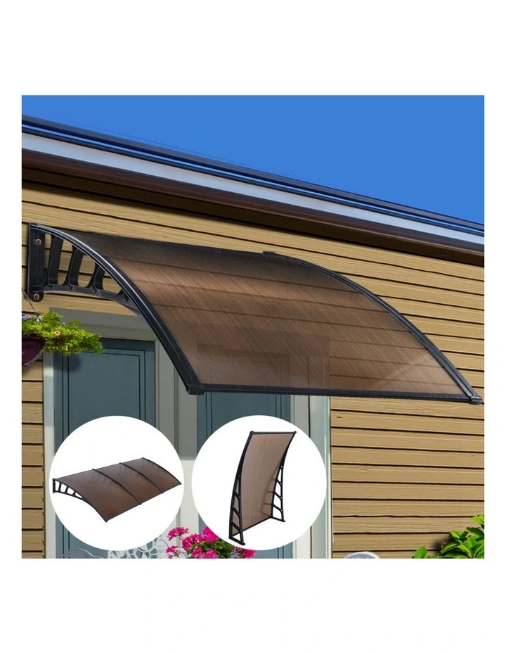Window Door Awning Canopy Sheet 1.5mx3m in Brown/Black image 3