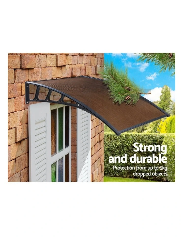 Window Door Awning Canopy Sheet 1.5mx3m in Brown/Black image 5