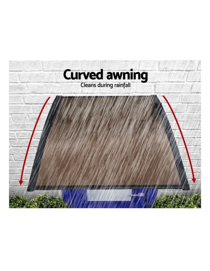 Window Door Awning Canopy Sheet 1.5mx3m in Brown/Black image 6