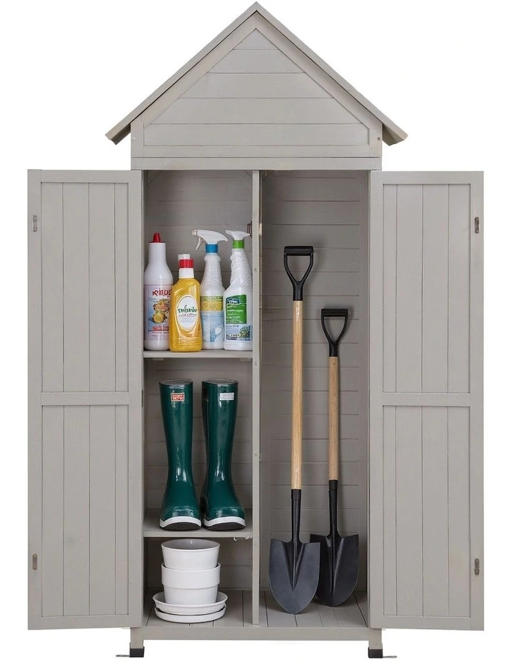 Outdoor Storage Cabinet Cupboard in Grey image 3