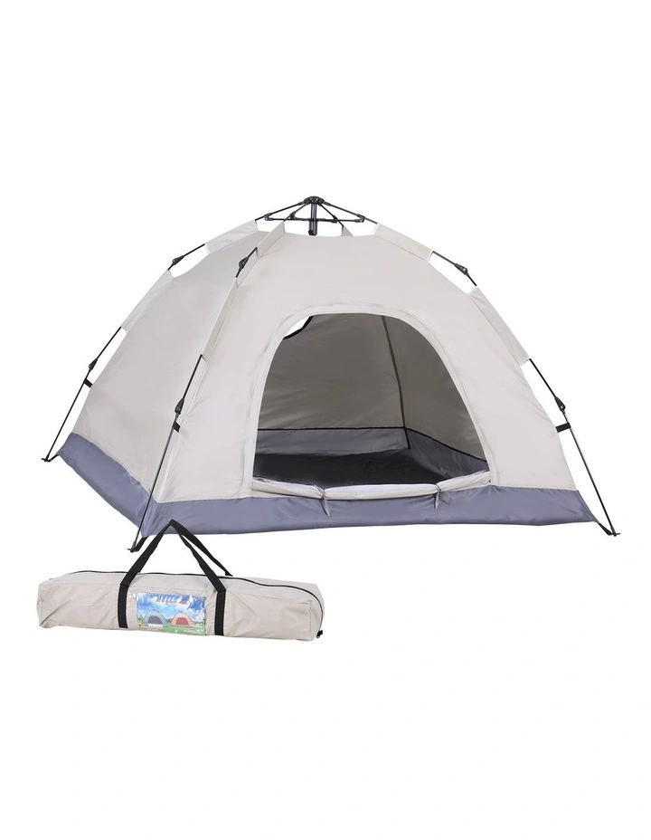 Instant Pop Up Camping Tent 2 Person in Beige image 1