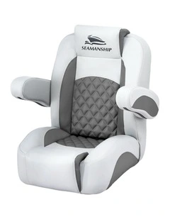Reclining Captain Boat Seat 90 to 155 Degrees in Grey