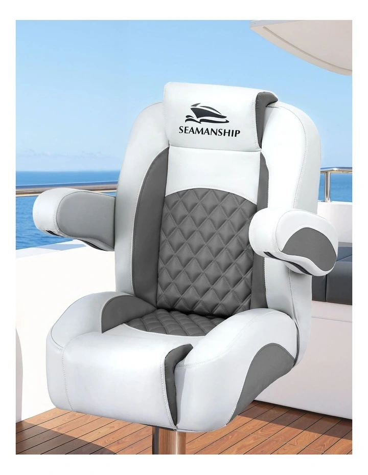 Reclining Captain Boat Seat 90 to 155 Degrees in Grey image 3
