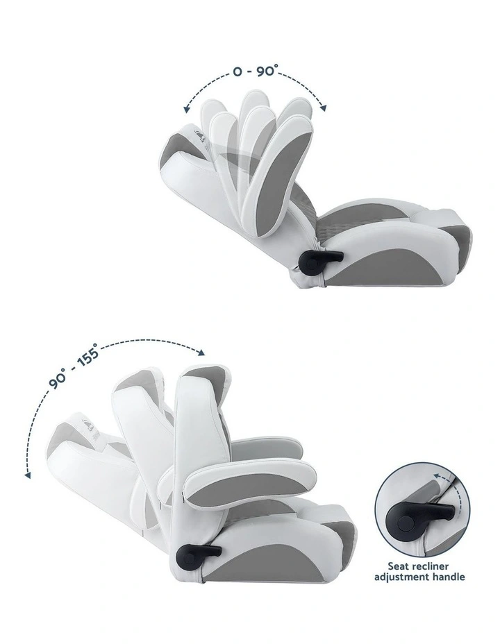 Reclining Captain Boat Seat 90 to 155 Degrees in Grey image 6
