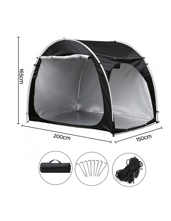 Outdoor Bike Storage Tent in Black image 3