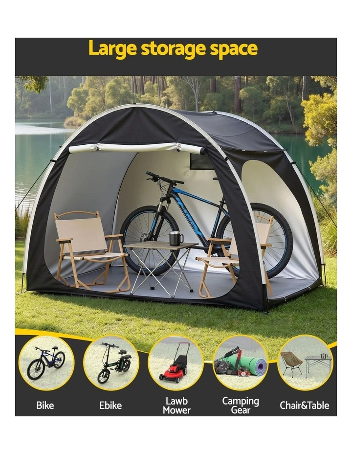 Outdoor Bike Storage Tent in Black image 6
