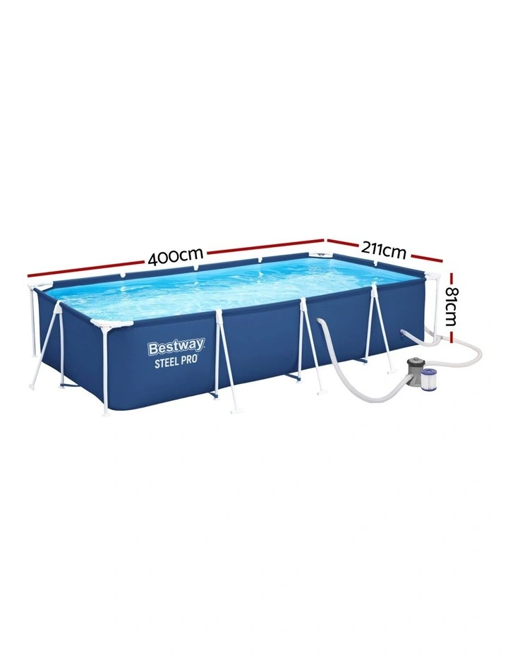 Swimming Pool Steel Frame 5700L in Blue image 4