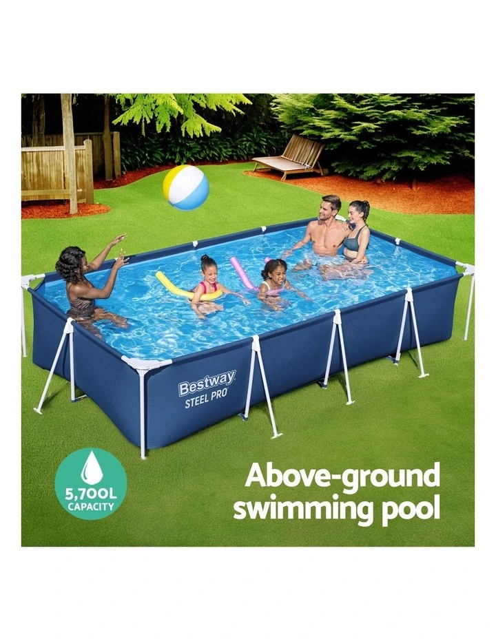 Swimming Pool Steel Frame 5700L in Blue image 5