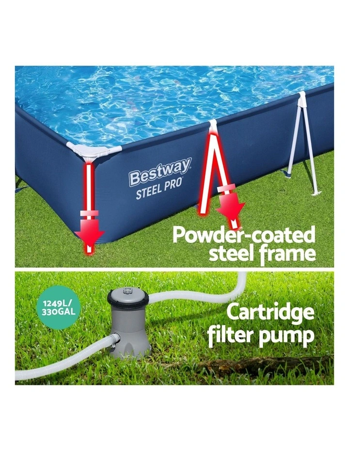 Swimming Pool Steel Frame 5700L in Blue image 6