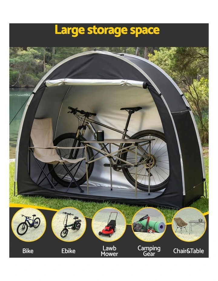 Outdoor Bike Storage Tent in Black image 6