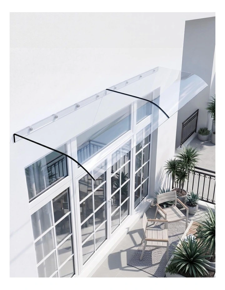 Window Door Awning 0.4mx2m in Transparent image 3