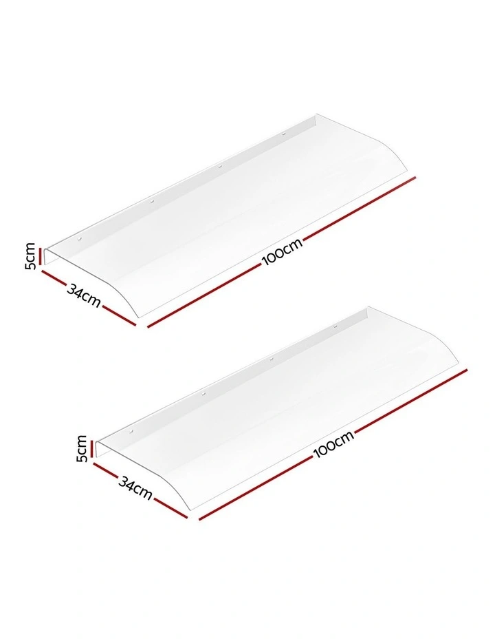 Window Door Awning 0.4mx2m in Transparent image 4